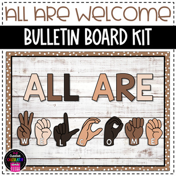 Preview of All Are Welcome - American Sign Language Bulletin Board
