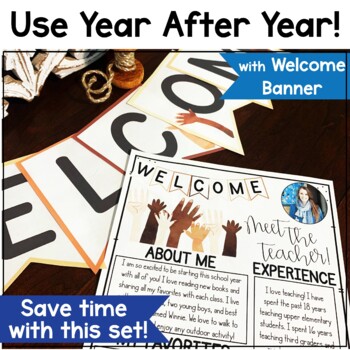 All Are Welcome Back to School Meet the Teacher Letter Editable | TPT