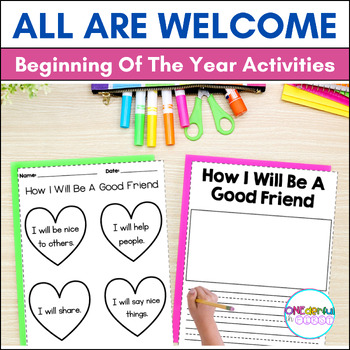 Preview of All Are Welcome - First Grade Back To School Activities