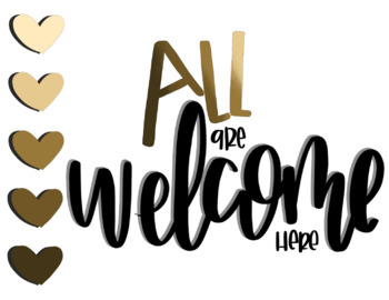All Are Welcome Here Poster by Laine Wood | TPT