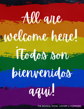 All Are Welcome Here - Todos Son Bienvenidos Aquí - Bilingual Rainbow ...