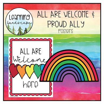 Preview of All Are Welcome & Proud Ally Posters