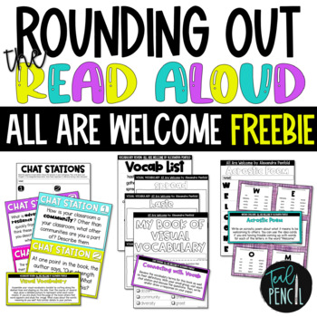 Preview of All Are Welcome by Alexandra Penfold Vocabulary and Writing Activities