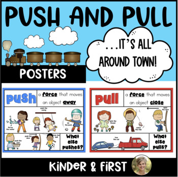 Preview of Force & Motion: Push and Pull Posters Physical Science Kindergarten & First