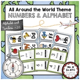 All Around the World Theme - Alphabet and Number Posters