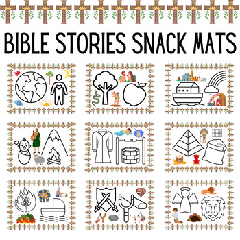 Preview of All Bible Stories Snack Mats and Bible Lessons
