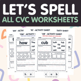CVC Sightwords Mastery Bundle - 239 CVC Worksheets Sheets