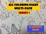 All Coloring Pages for Free Draw Centers - Series 1 - Grad