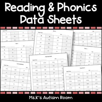 Preview of Reading & Phonics Data Sheets (Pre-Primer-3rd Grade, Vowel, Magic 'e' & More!)