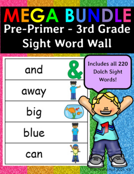Preview of All Dolch Sight Words: Word Wall (PK-3)