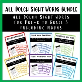 All Dolch Sight Words & Nouns - Pre-K to Gr. 3. Centers, D