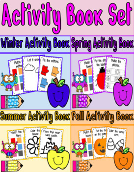 Preview of All Four Seasons Interactive Activity Booklets! Easy Center Activities