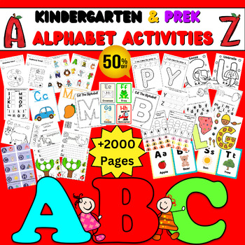 Preview of All In One Alphabet Letters A-Z Learning Activities & Worksheets MEGA BUNDLE