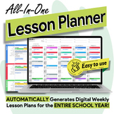 All-In-One Digital Teacher Lesson Planner with Automatic W