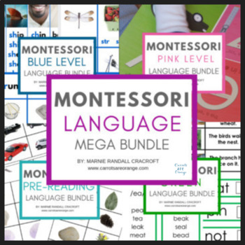 Preview of All-In-One Montessori Language Activities Bundle for Preschool & Kindergarten
