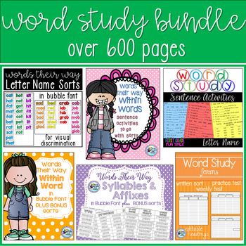 Preview of Bundle of Words Their Way Activities for Sorts
