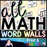 All Math Word Walls Bundle | Math Bulletin Board Vocabular
