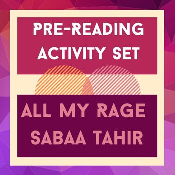 Preview of All My Rage Novel by Sabaa Tahir Pre-Reading Activity w/ Book Anticipation Guide