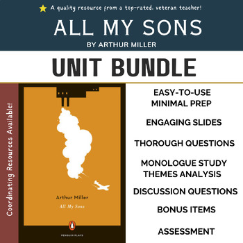 Preview of All My Sons by Arthur Miller / Unit Bundle / HS Literature / Drama