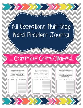 Preview of All Operations Multi - Step Word Problem Math Journal