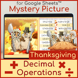 All Operations with Decimals | Mystery Picture Thanksgivin