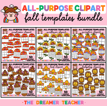 Preview of Templates Clipart Bundle Fall Theme