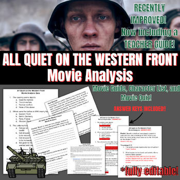 Preview of All Quiet on the Western Front (2022) Movie Analysis- WORLD WAR I (WWI) ACTIVITY
