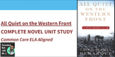 All Quiet on the Western Front COMPLETE NOVEL UNIT Study
