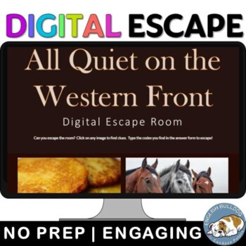 Preview of All Quiet on the Western Front Digital Escape Room Review Game Activity