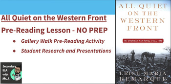 Preview of All Quiet on the Western Front Pre-Reading Lesson
