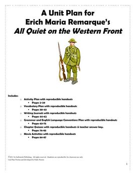 Preview of All Quiet on the Western Front Unit Plan (Erich Maria Remarque)