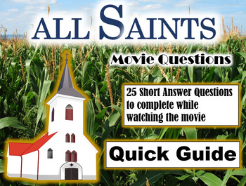 Preview of All Saints (2017) - 25 Movie Questions with Answer Key (Quick Guide)