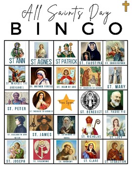 Preview of All Saints Day Bingo- Celebrate Catholic Schools Week!