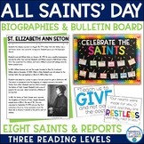 All Saints' Day Bundle | Saint Biographies & Bulletin Board