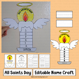 All Saints Day Project Name Craft Writing Activities Bulle