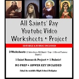 All Saints' Day for Teens- Worksheets & Research Project (