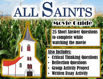 Preview of All Saints Movie Guide (2017) - Movie Questions with Extra Activities