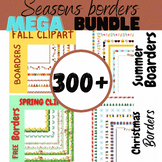 All Seasons Boarders Clipart MEGA GROWING Bundle