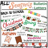 All Seasons Bulletin board letters bundle / Entire year se