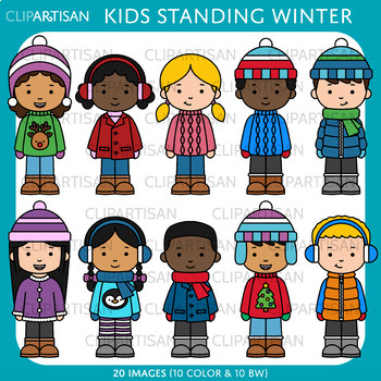 All Seasons Kids Standing Clip Art by ClipArtisan | TPT