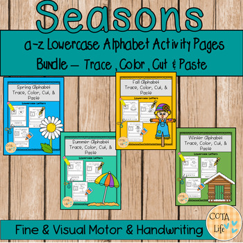 Preview of All Seasons Lowercase Alphabet Activity Pages
