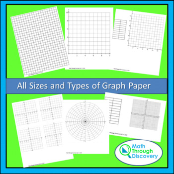 Preview of All Sizes and Types of Graph Paper