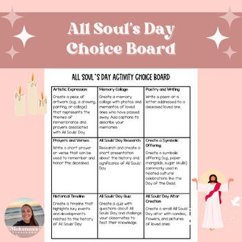 Preview of All Soul's Day Choice Board