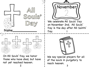 All Souls' Day Mini Book/Coloring Pages by Miss P's PreK Pups | TpT
