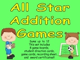 All Star Addition Game- Sums to 12- Kindergarten & 1st- Ma
