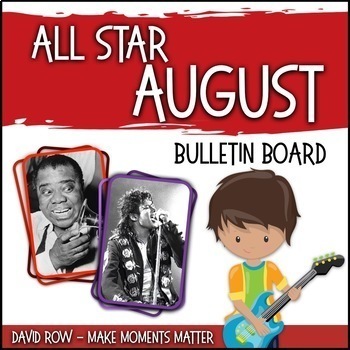 Preview of All-Star August -- Music Bulletin Board Set