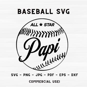 All-Star Papi Baseball SVG graphic by jamie boutilier
