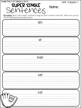 All Star Sentence Writing for Journeys Grade 1 by Chalk