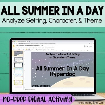 Preview of All Summer In A Day Reading Comprehension Digital Activity