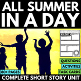 All Summer In A Day by Ray Bradbury Short Story Units - Qu